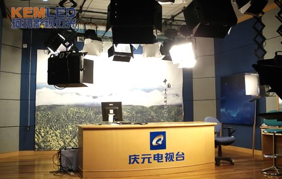 浙江慶元電視臺(tái)新聞演播室燈光實(shí)景圖