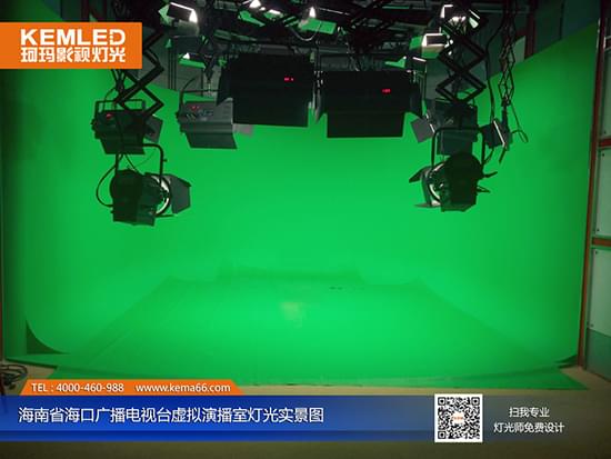 ?？趶V播電視臺(tái)虛擬演播室燈光實(shí)景圖